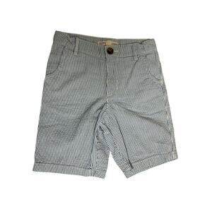 Hope & Henry Seersucker Chino Shorts Boys 6 Blue White Striped Casual Summer